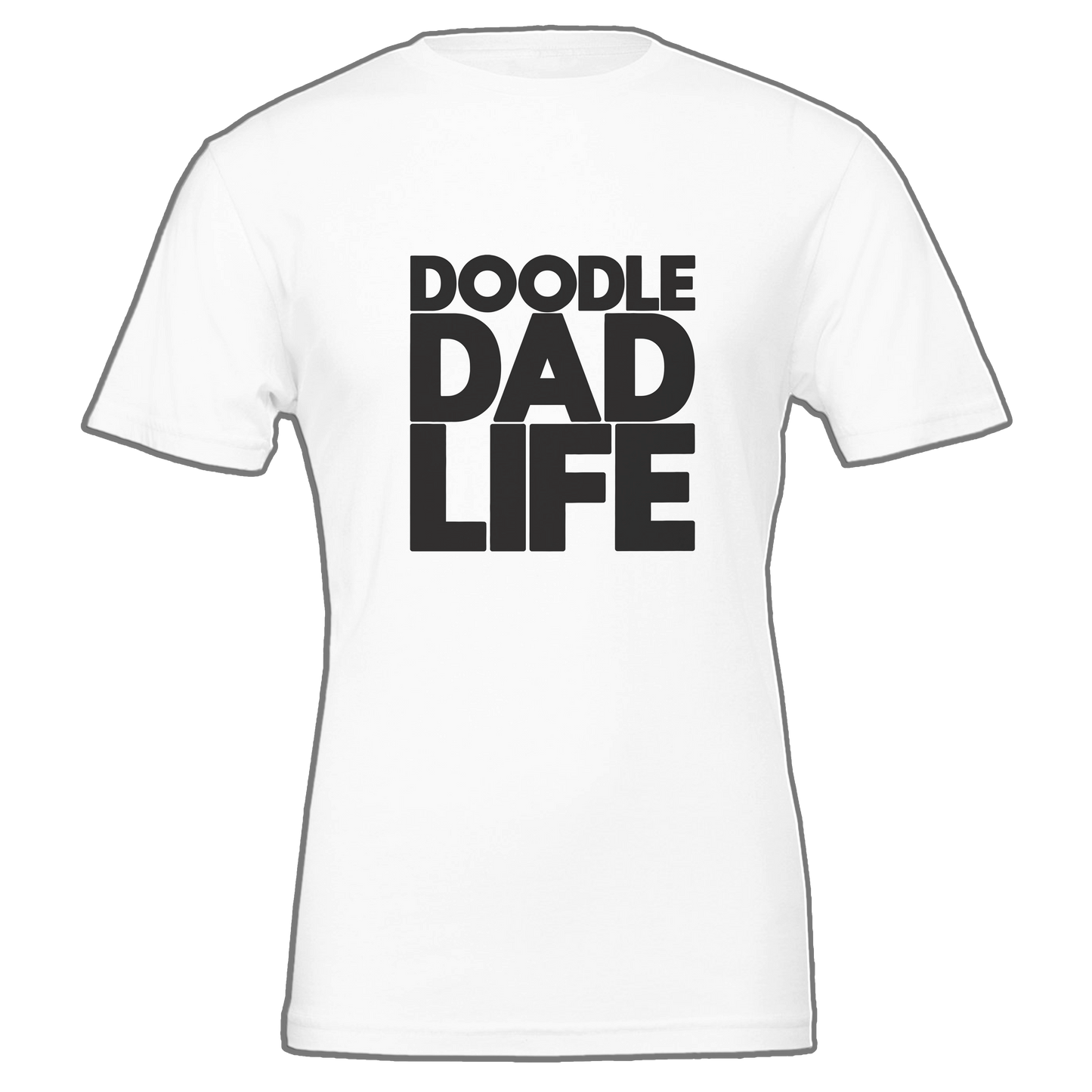 White Doodle Dad Life Premium Unisex Crewneck T-shirt | Bella + Canvas 3001