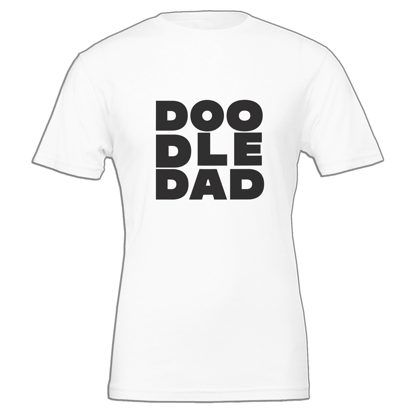 White DOO DLE DAD Premium Unisex Crewneck T-shirt | Bella + Canvas 3001