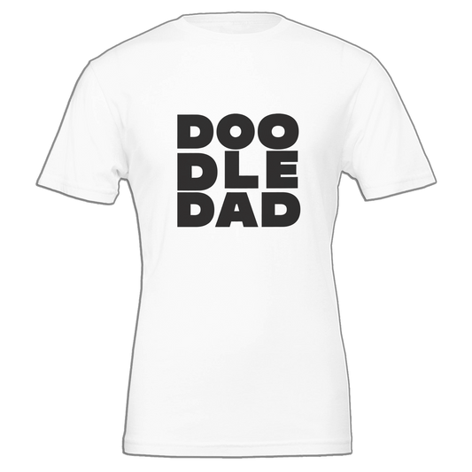 White DOO DLE DAD Premium Unisex Crewneck T-shirt | Bella + Canvas 3001